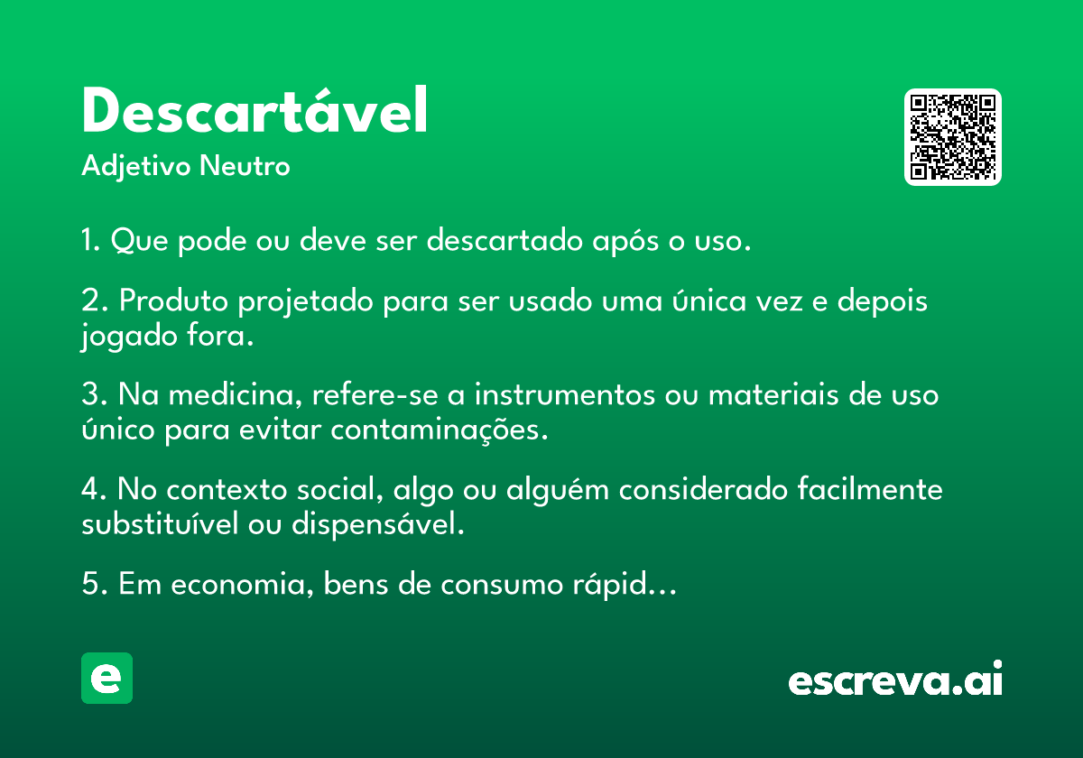 descartável