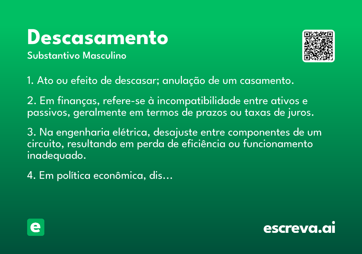 descasamento