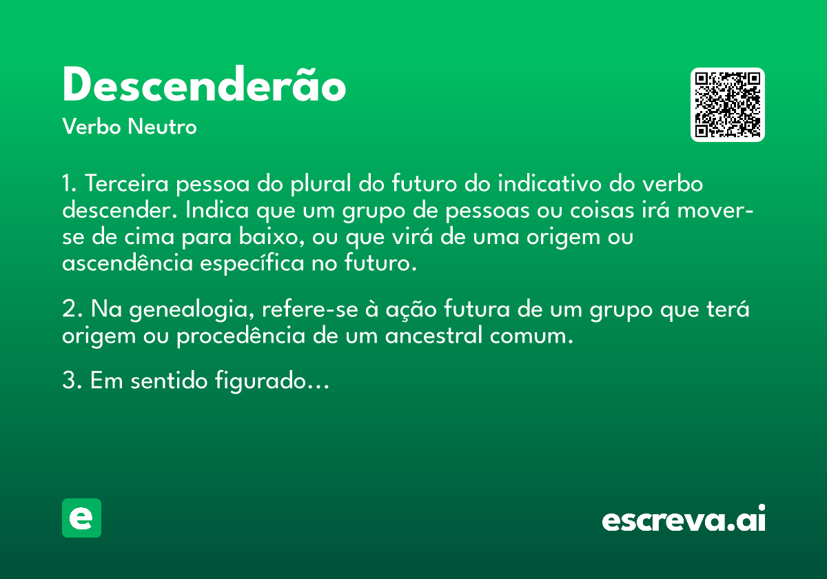 descenderão