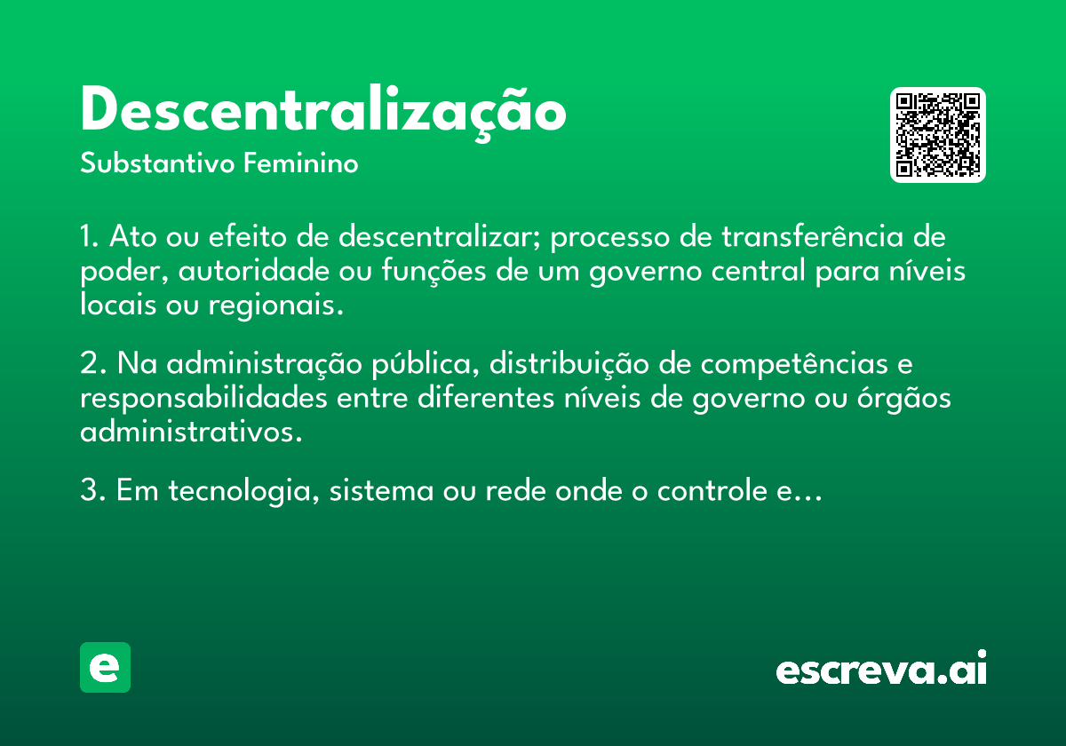 descentralização