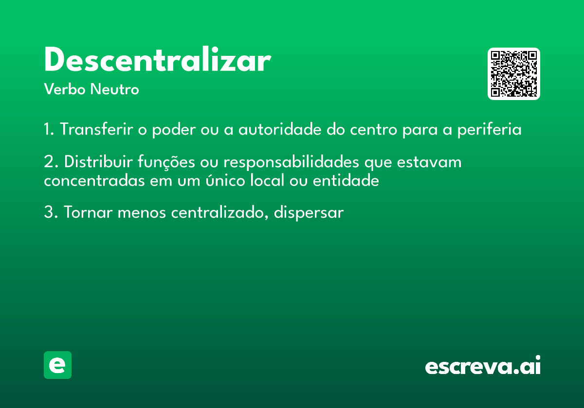 descentralizar
