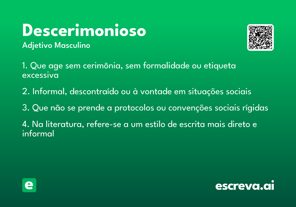 descerimonioso