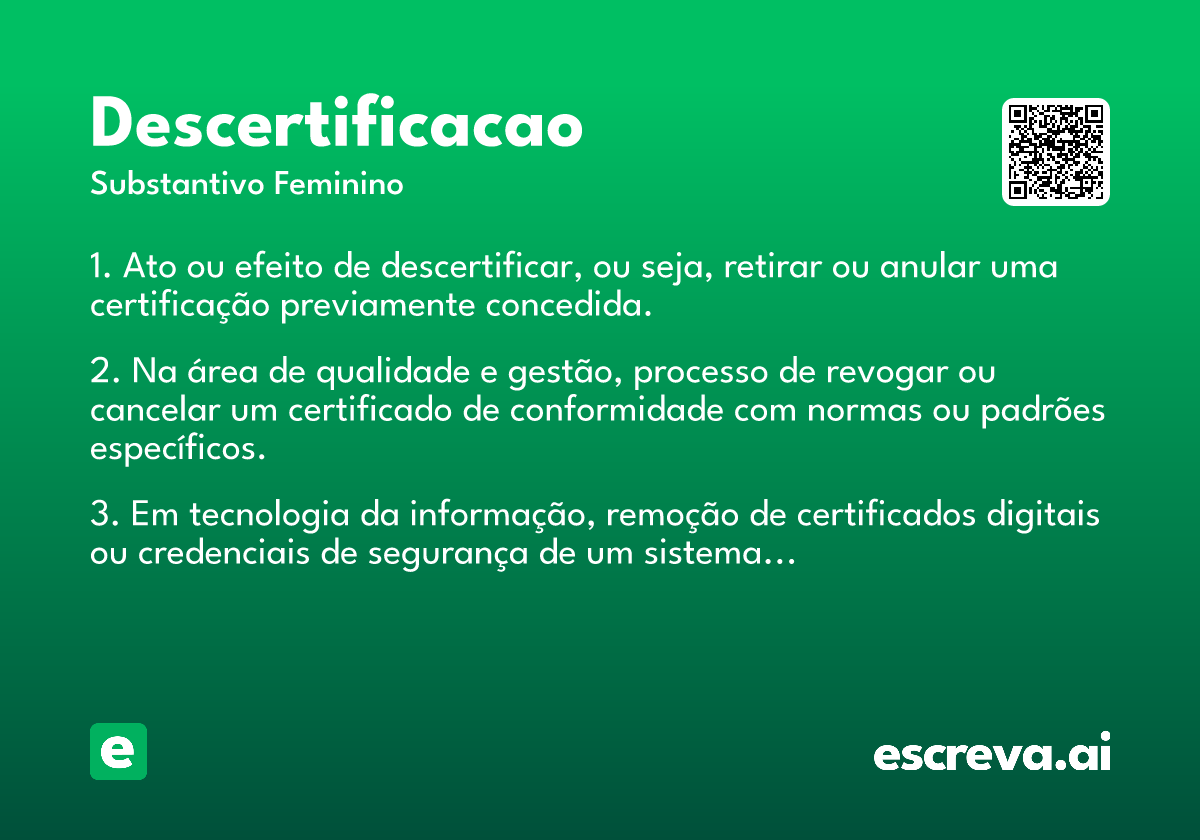 descertificacao