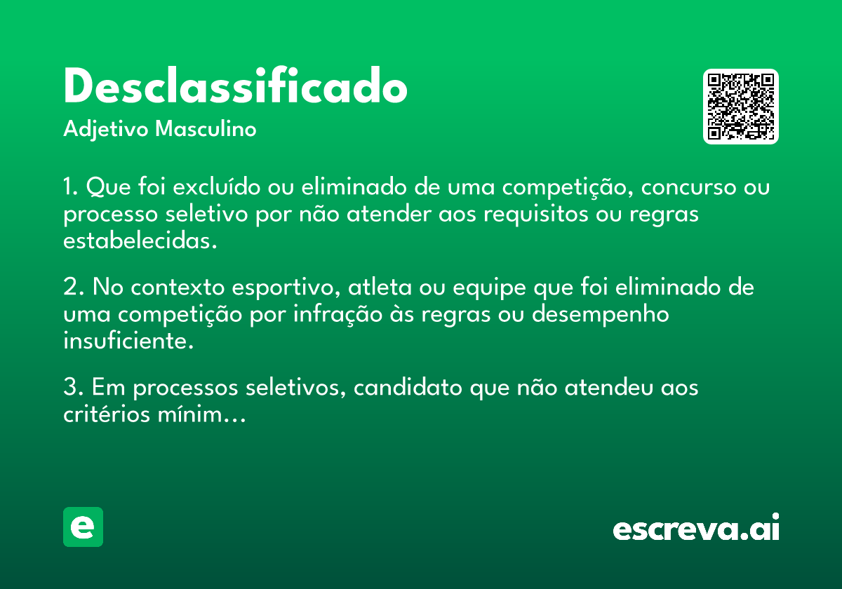 desclassificado