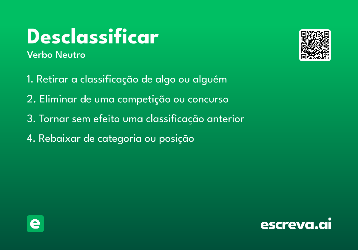 desclassificar