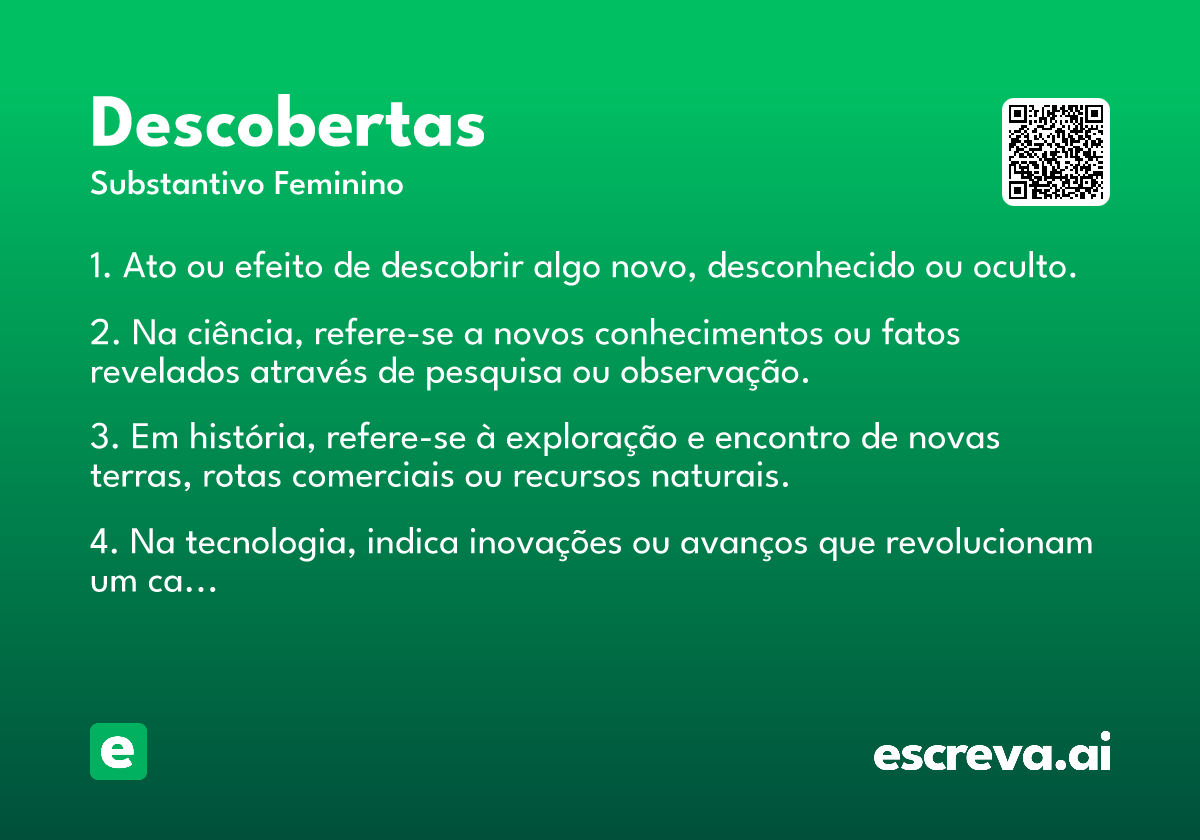 descobertas