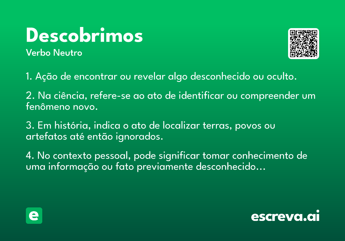 descobrimos
