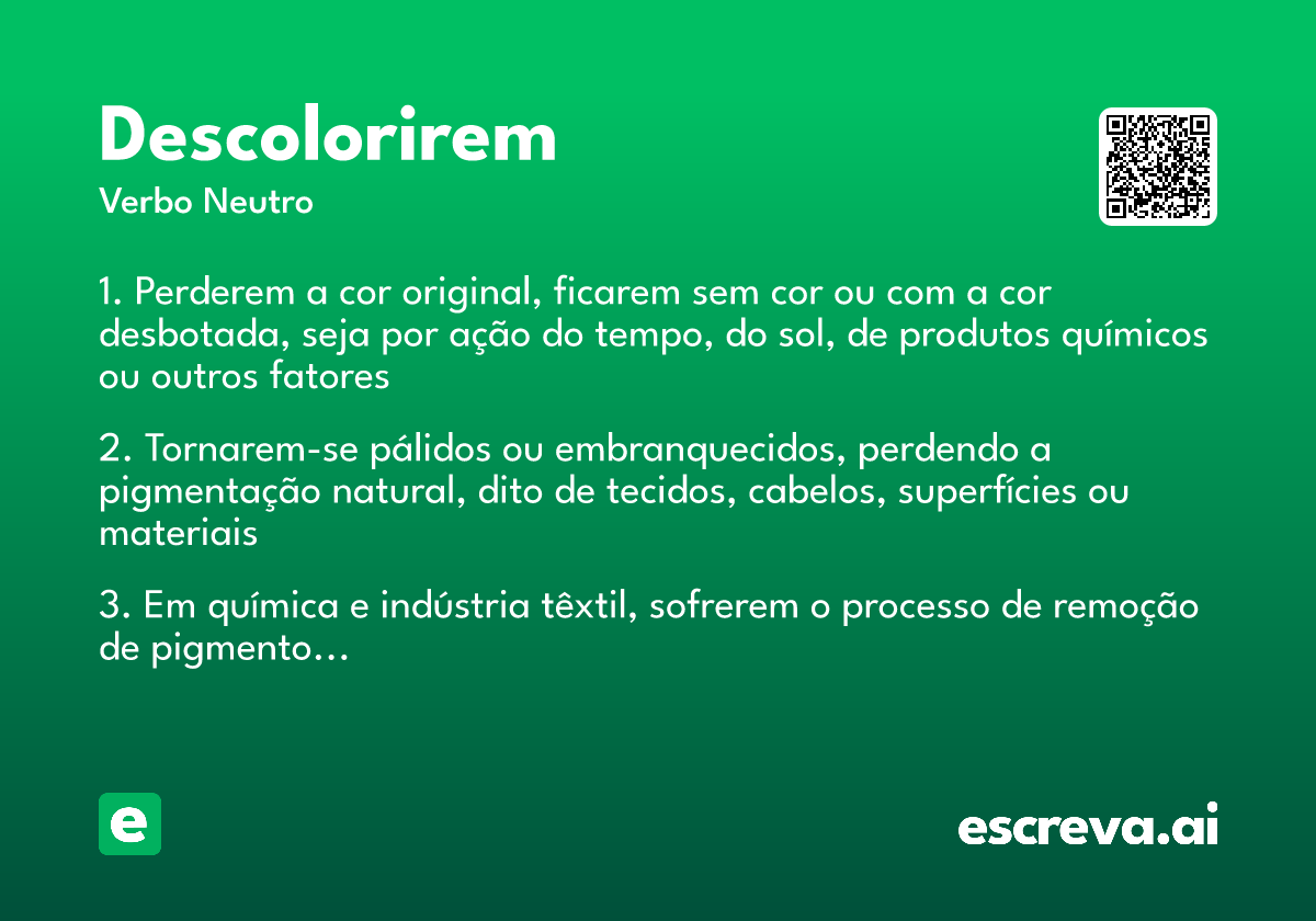descolorirem