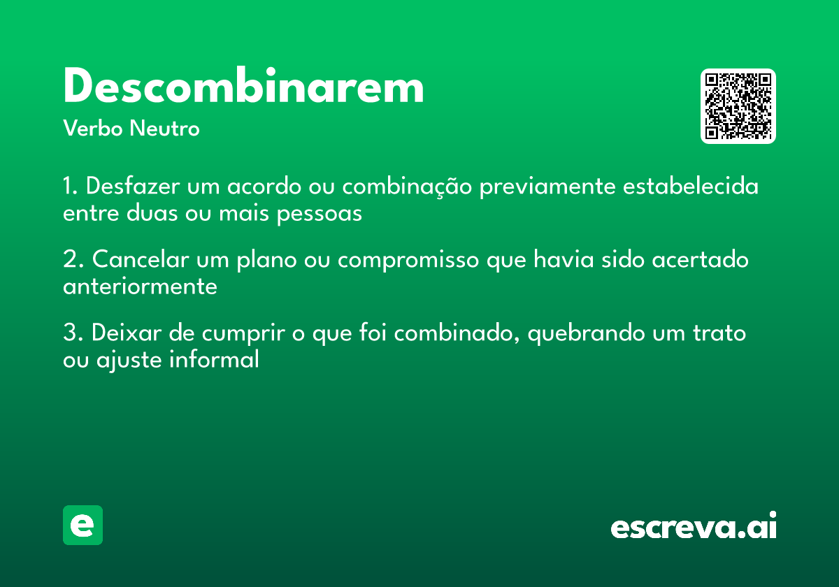 descombinarem