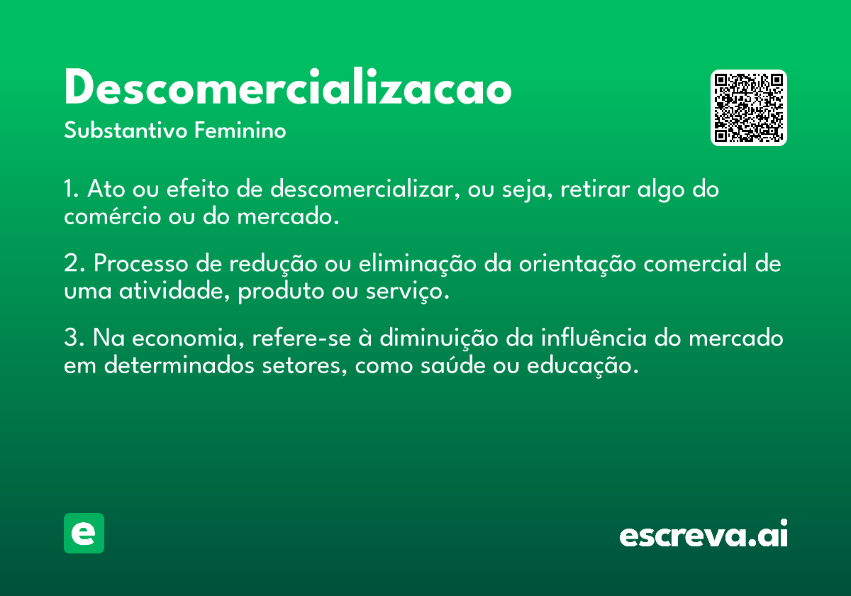descomercializacao