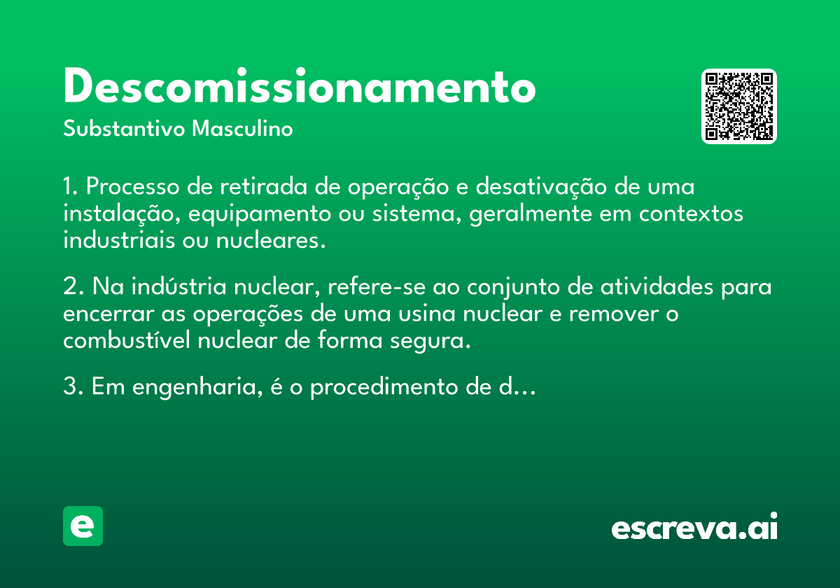 descomissionamento