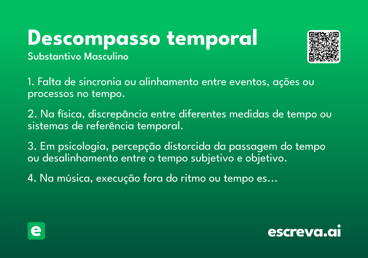 descompasso temporal