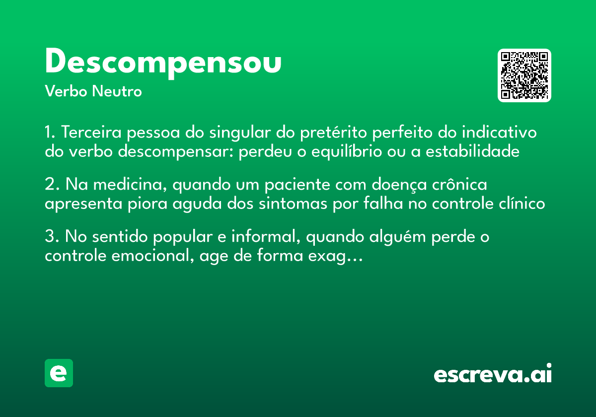 descompensou