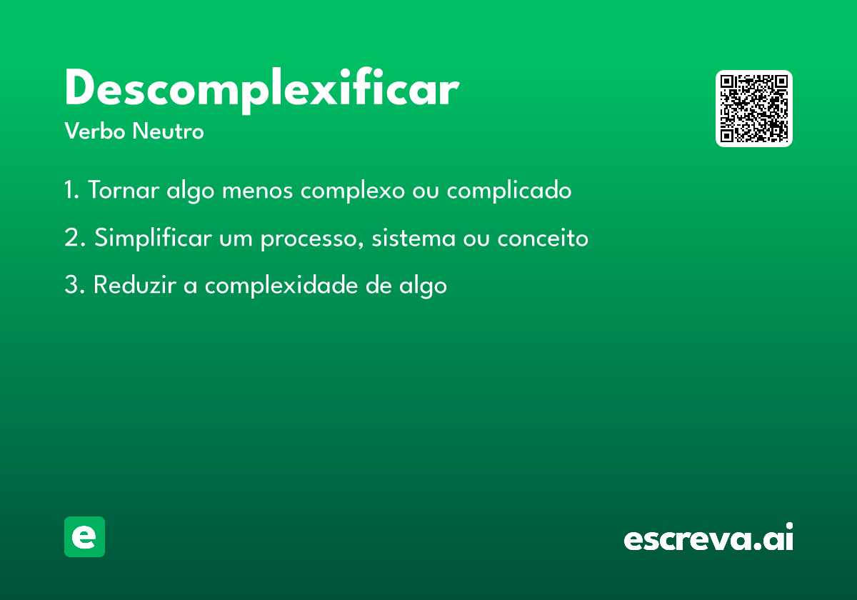 descomplexificar
