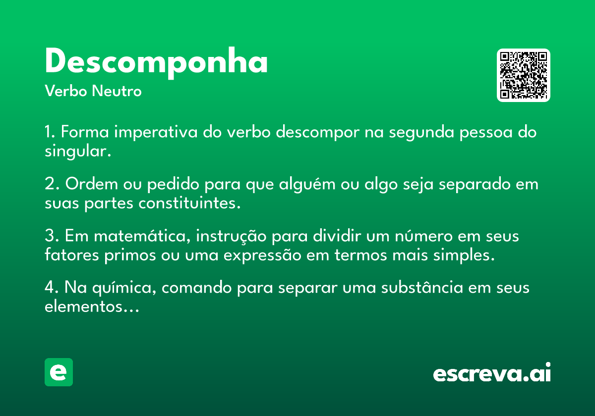 descomponha