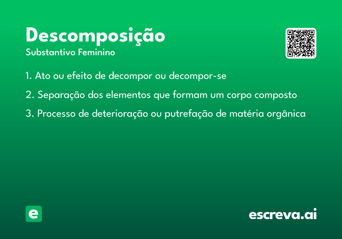 descomposição