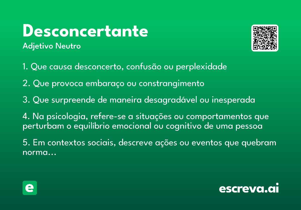 desconcertante