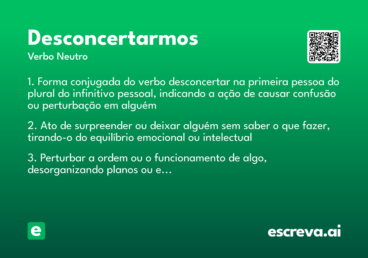 desconcertarmos