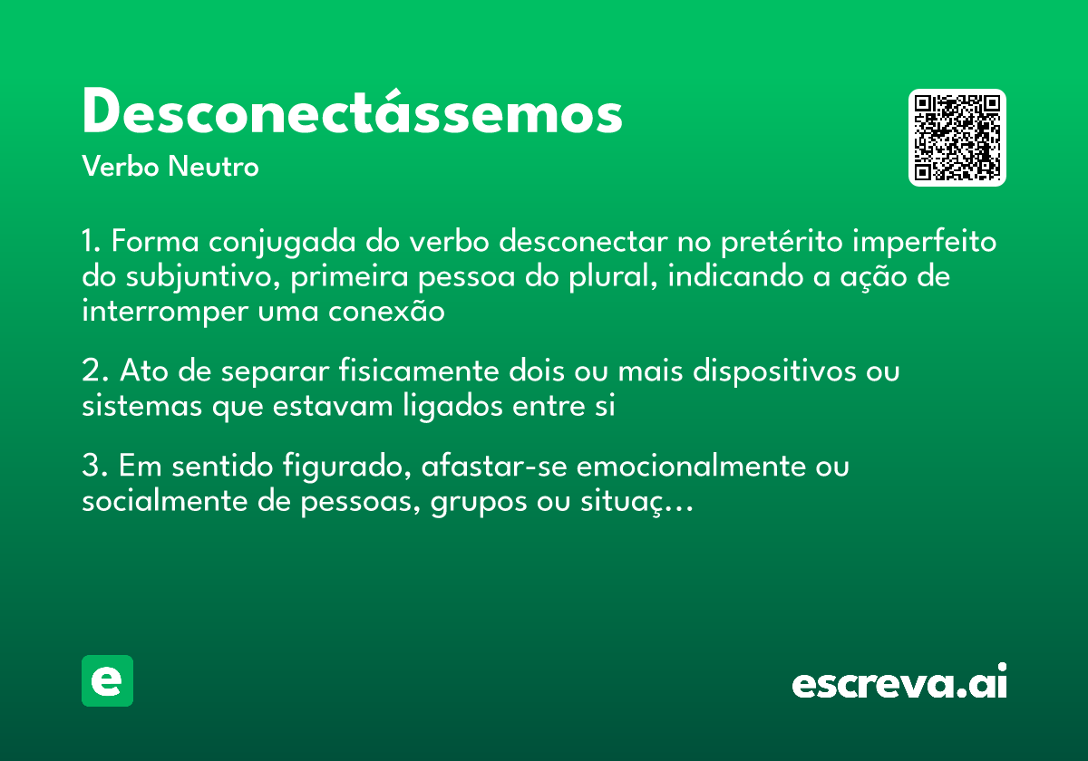 desconectássemos