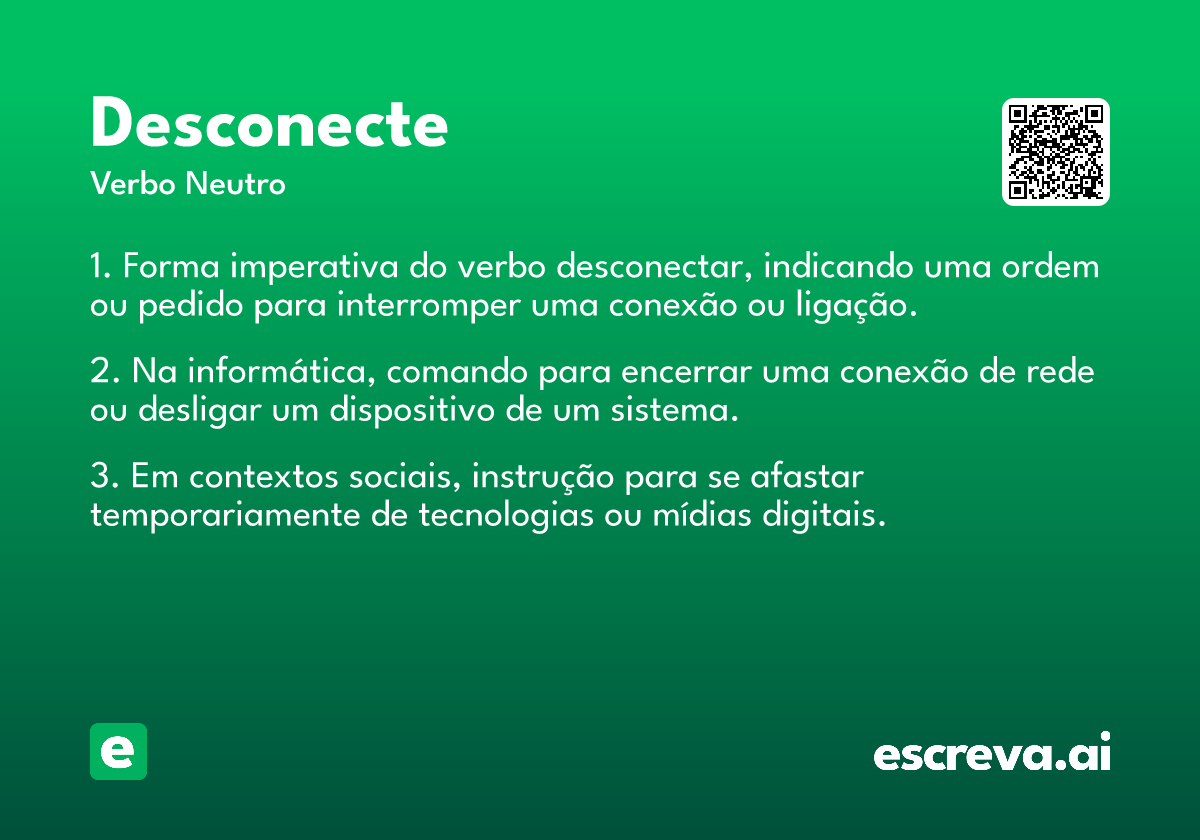 desconecte
