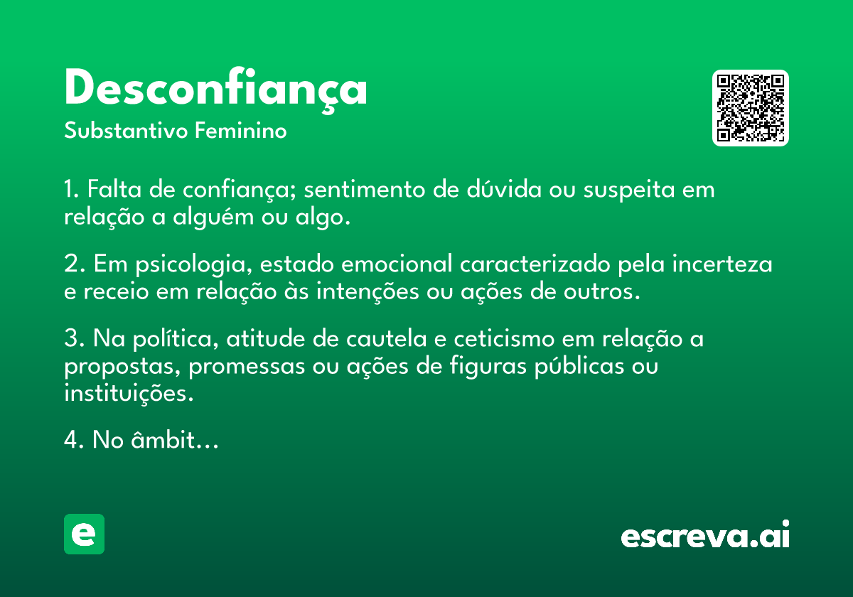 desconfiança
