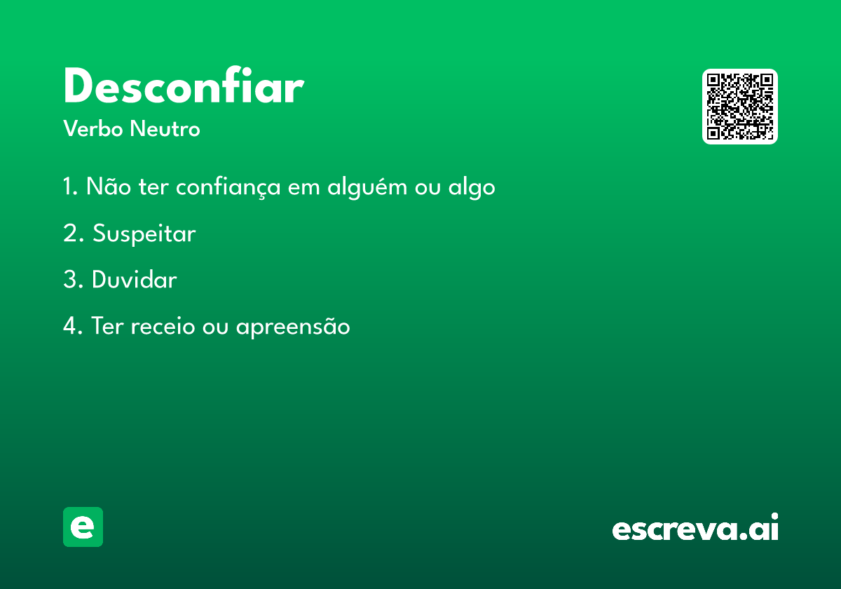 desconfiar