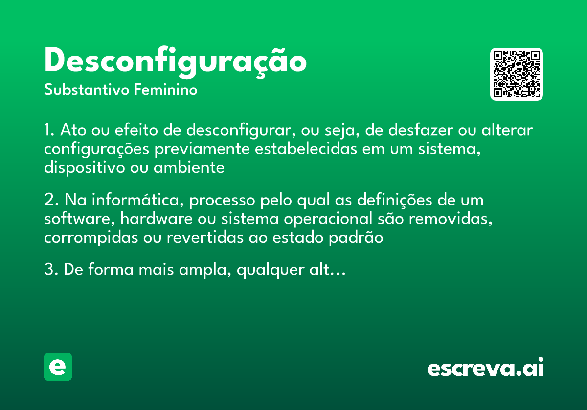 desconfiguração
