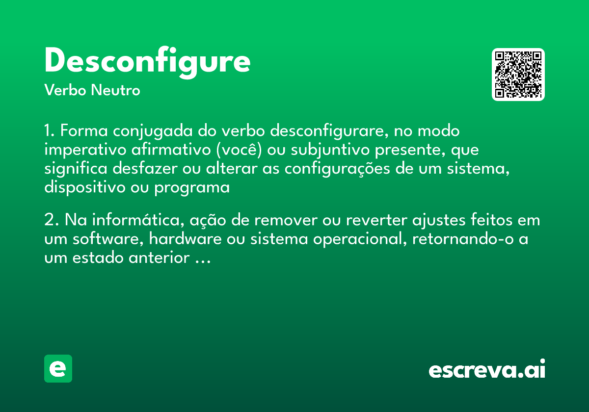 desconfigure
