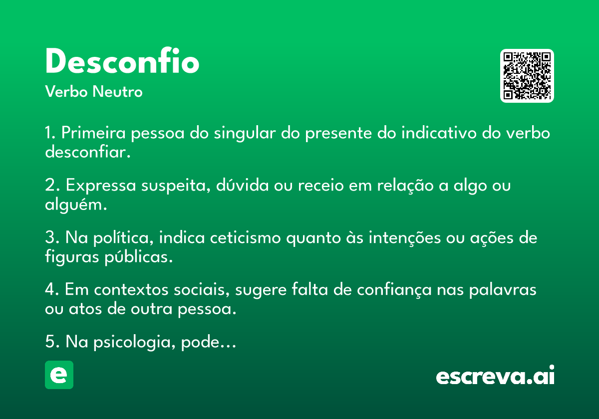desconfio