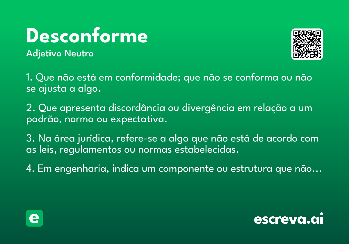 desconforme