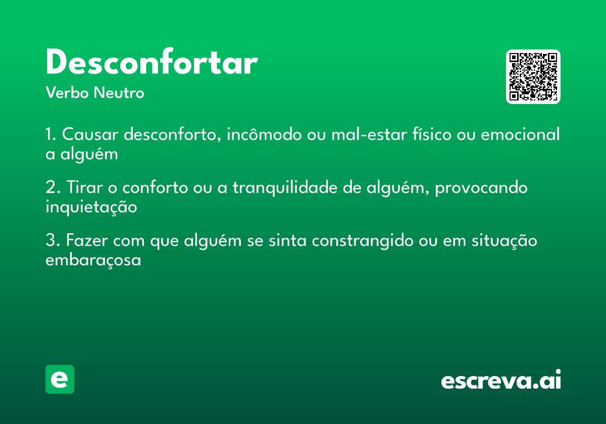 desconfortar