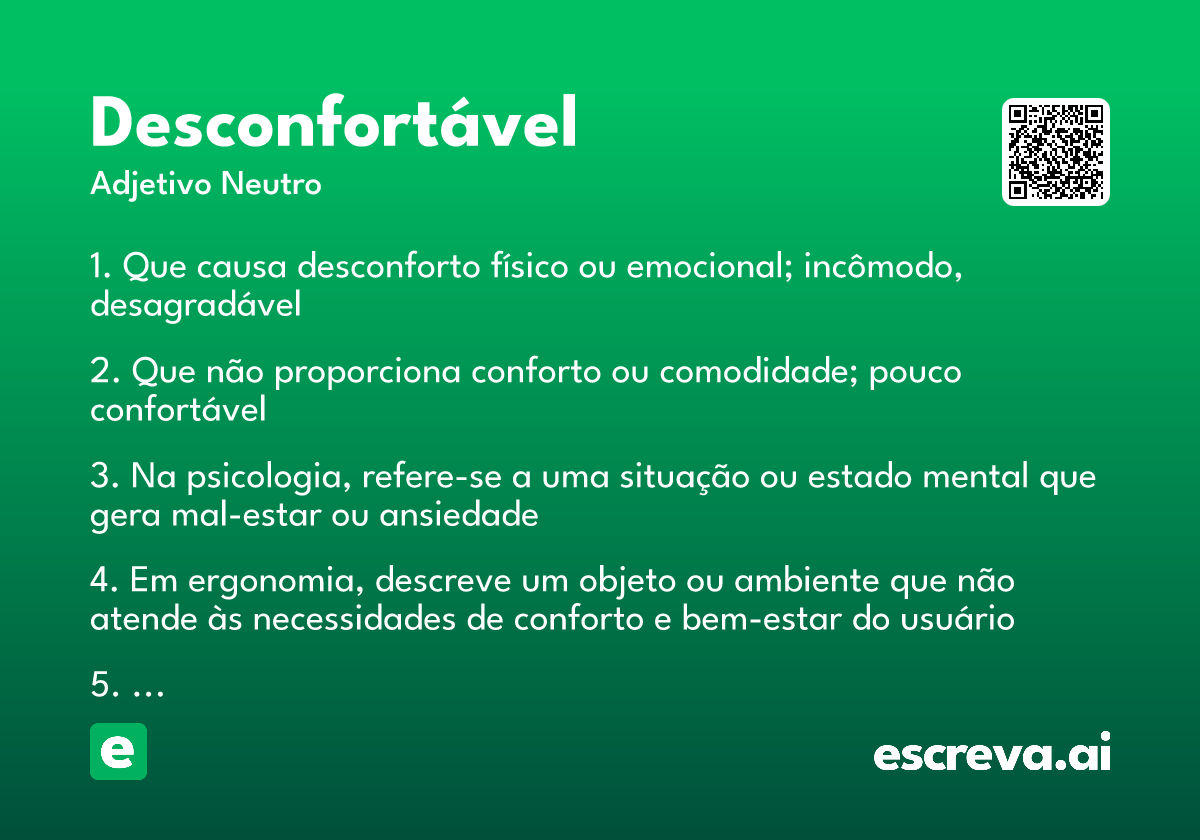 desconfortável