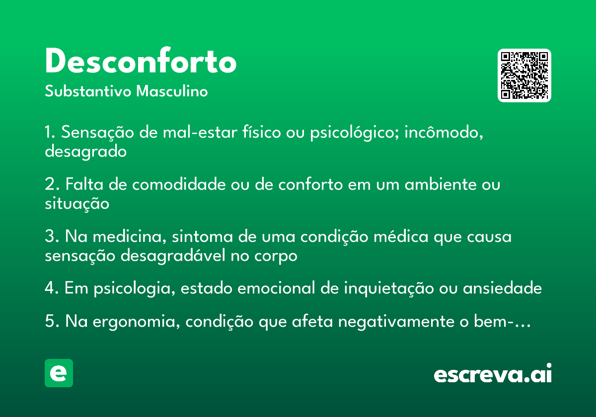 desconforto