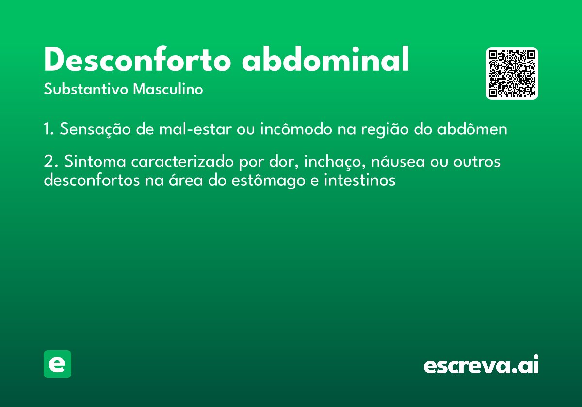 desconforto abdominal