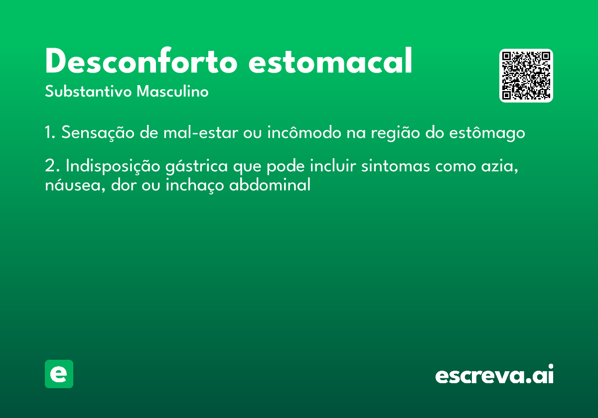 desconforto estomacal