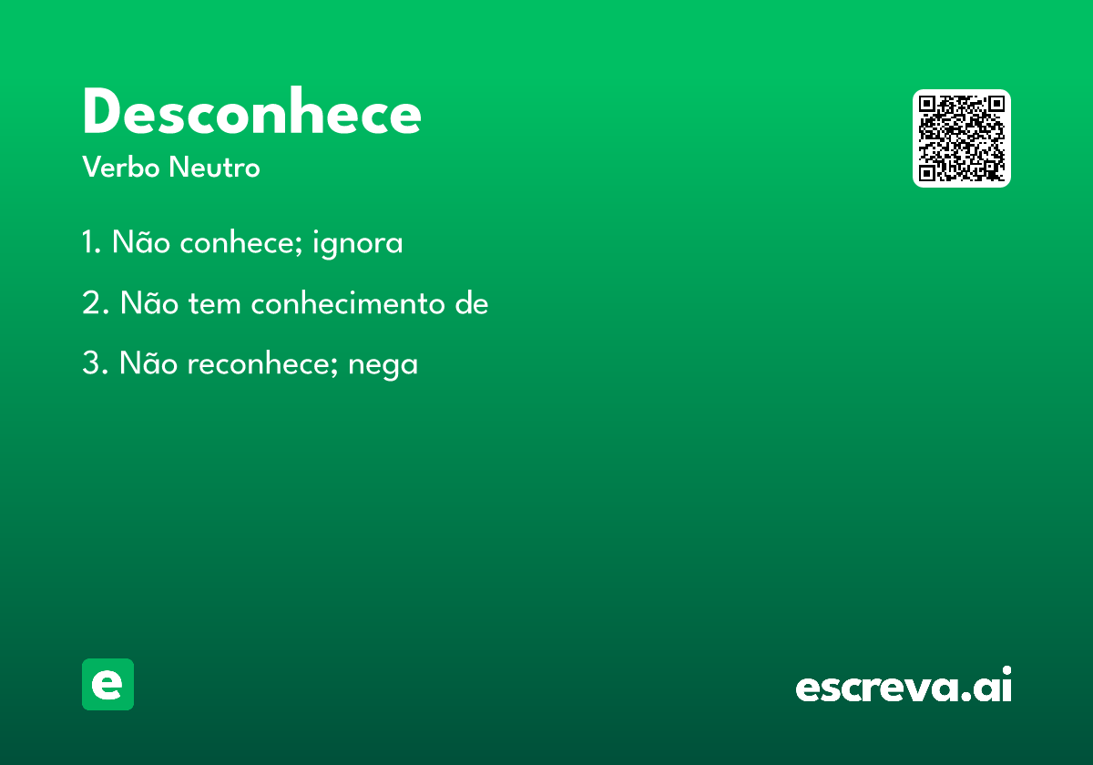 desconhece