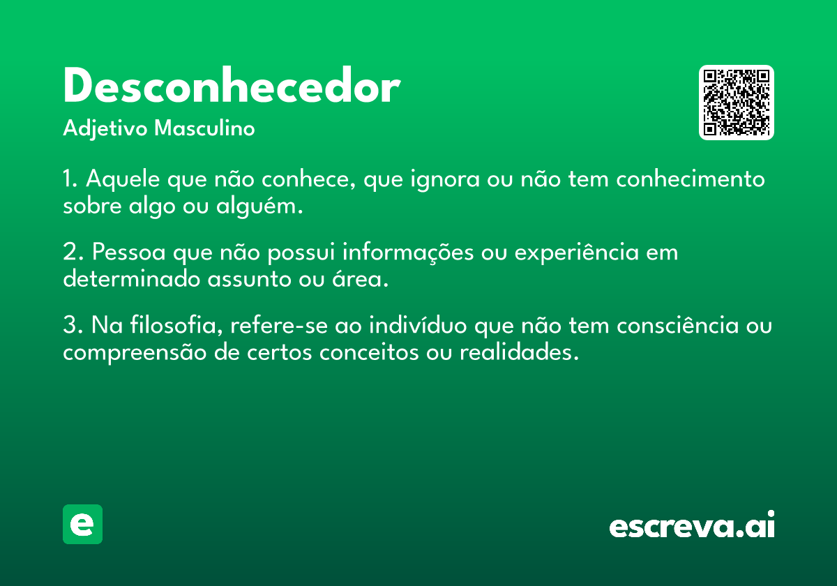 desconhecedor