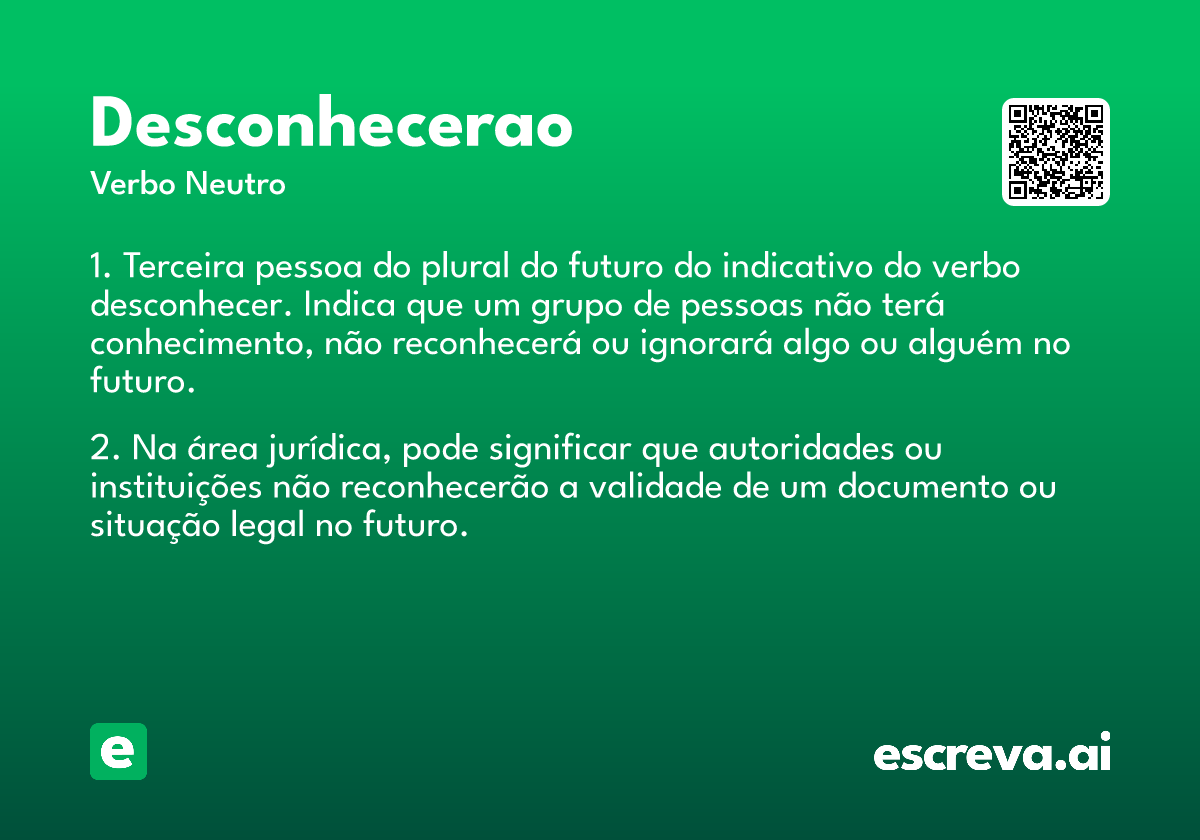 desconhecerao