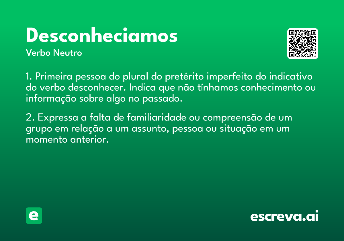 desconheciamos