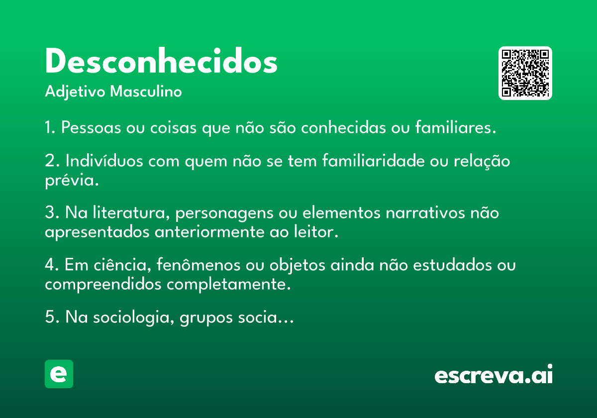 desconhecidos
