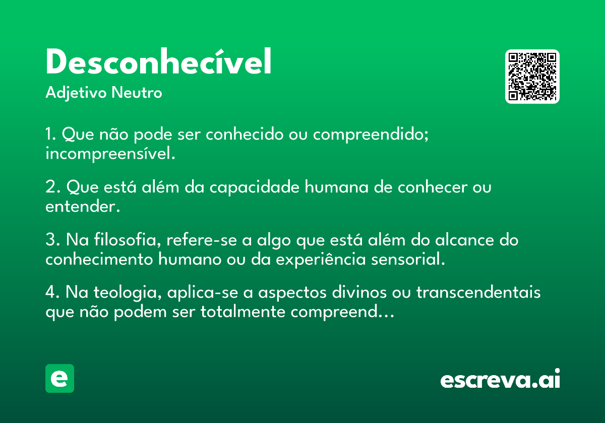 desconhecível
