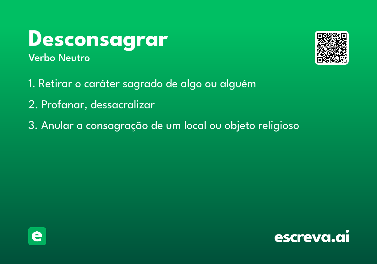 desconsagrar