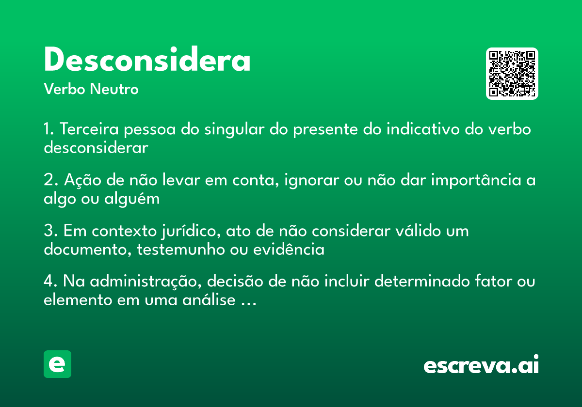desconsidera