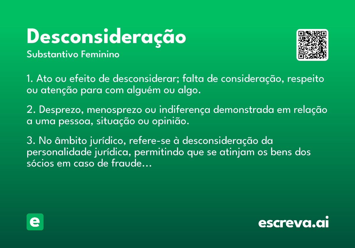 desconsideração