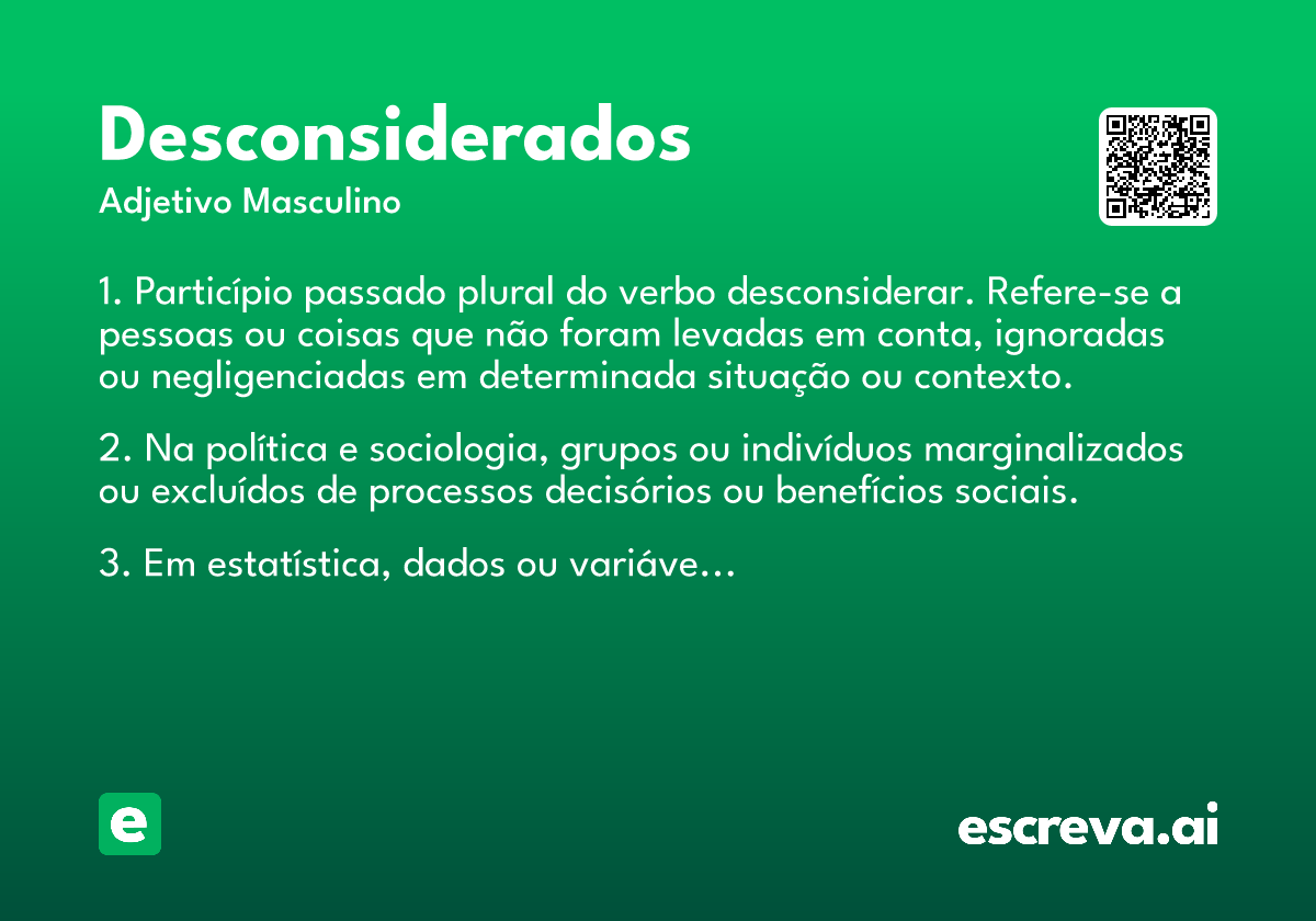 desconsiderados
