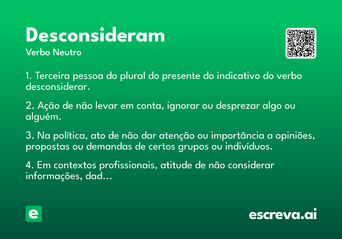 desconsideram
