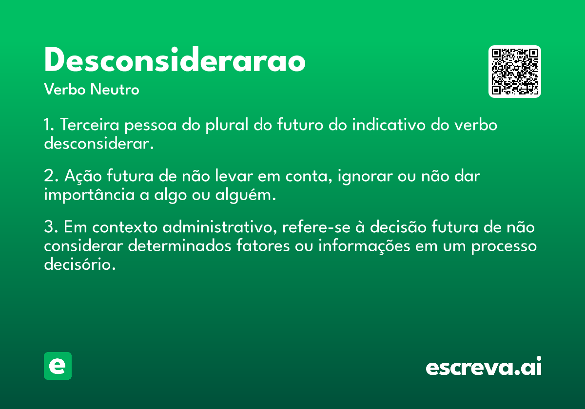 desconsiderarao