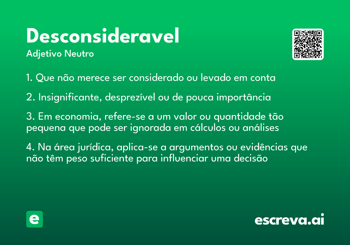 desconsideravel
