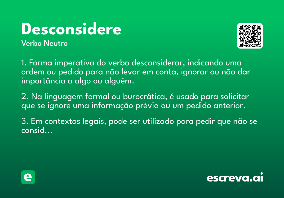 desconsidere