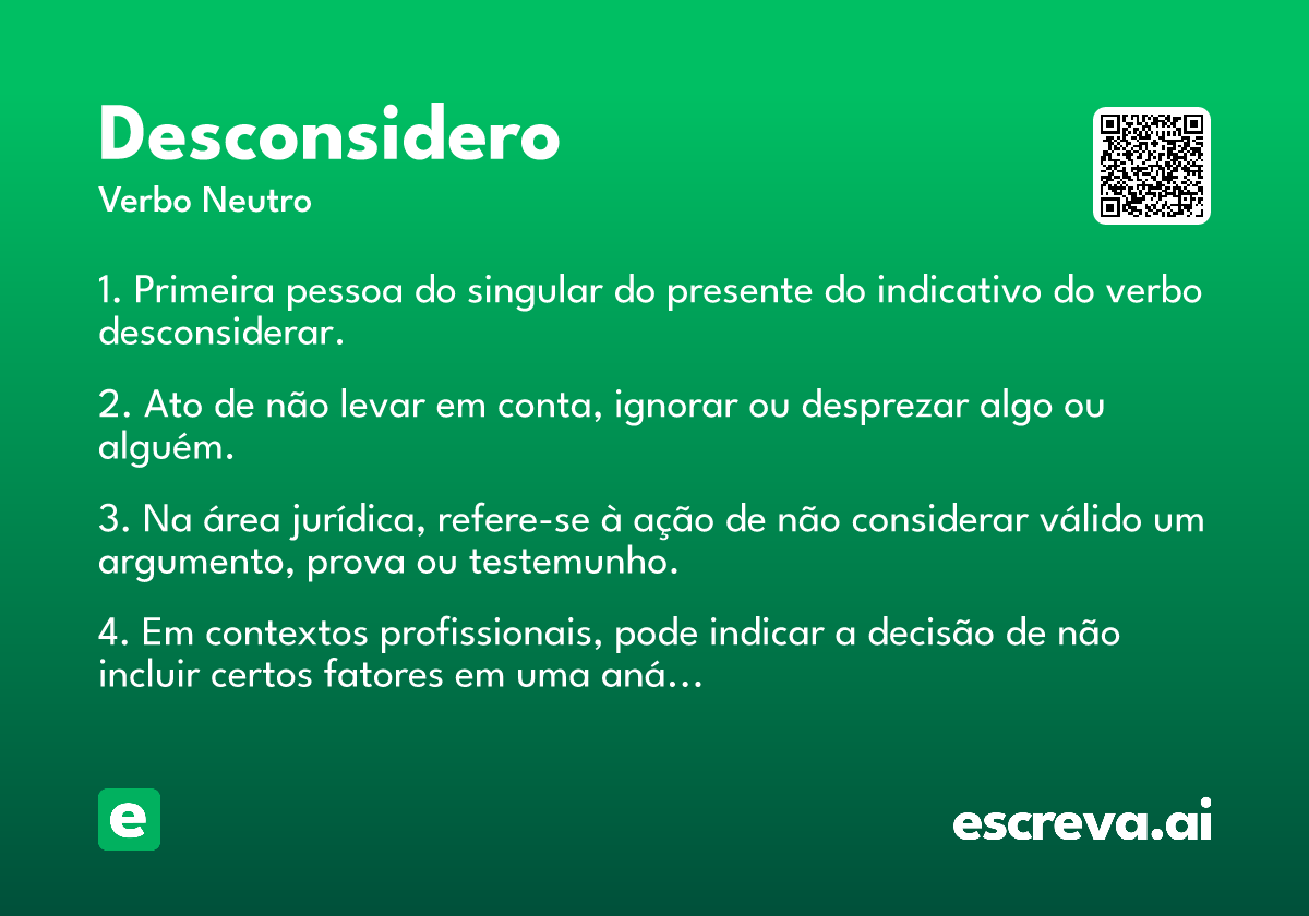 desconsidero